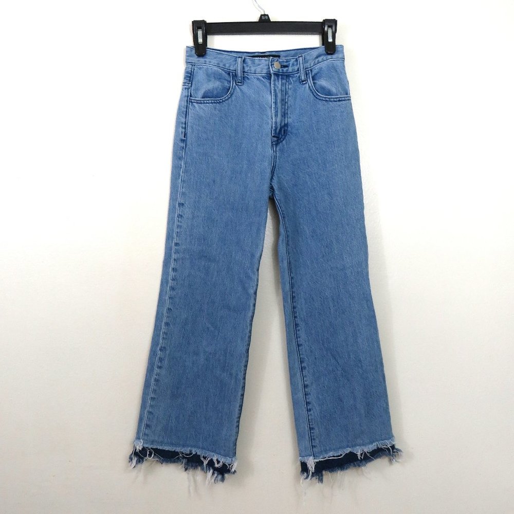 J Brand Light Blue Frayed Hem Jeans